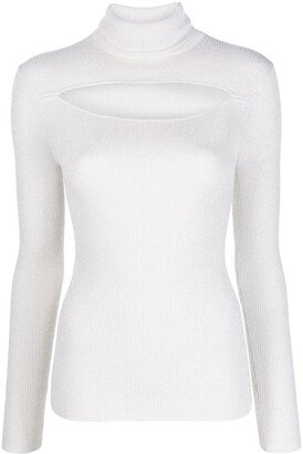 Cut-Out Detail Roll Neck Jumper