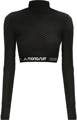 Monosuit Trendy 3D Black Crop Top - Black