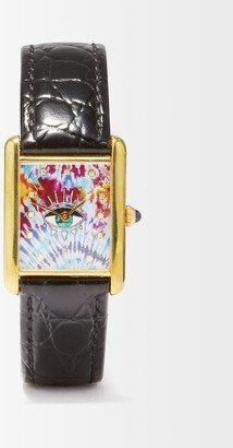 Vintage Cartier Tank Diamond & Gold-vermeil Watch