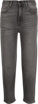 Cropped Mid-Rise Trousers