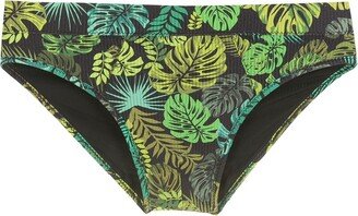 Leaf Print Swim Briefs