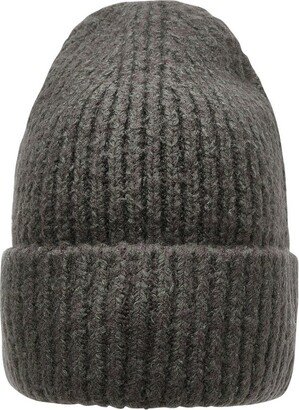 Turn-Up Brim Detailed Rib-Knit Beanie