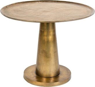Dutchbone Brute Round Brass Pedestal End Table