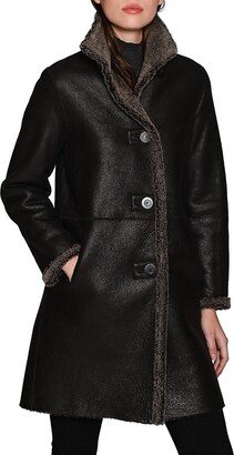 Shearling & Leather Reversible Coat