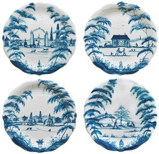 Country Estate Delft Blue Party Plates, 4-Piece Set