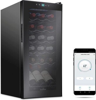 18 Bottle Wine Cooler Fridge, Smart Refrigerator with Lock