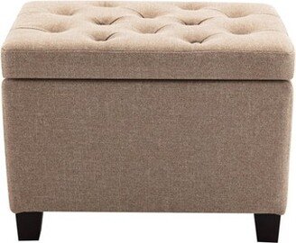 24 Tufted Storage Ottoman and Hinged Lid - WOVENBYRD