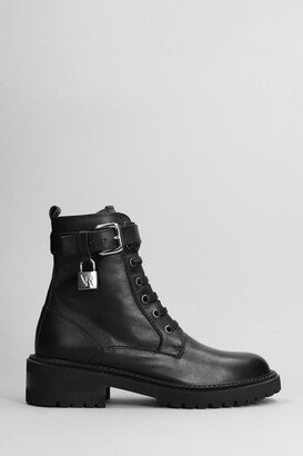 Combat Boots In Black Leather-AK