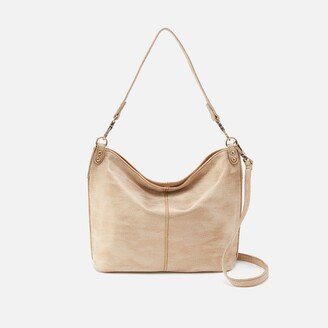 Pier Shoulder Bag in Metallic Leather - Gold Leaf