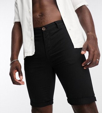 Tall chino shorts in black