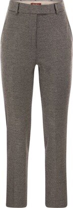 Straight Leg Jersey Trousers-AA