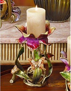 Meredith Floral Pillar Candle Holder