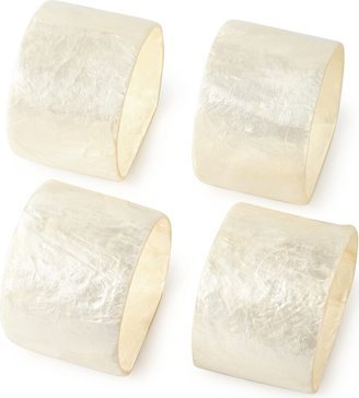 Four 1.5Dia. Capiz Shell Napkin Rings