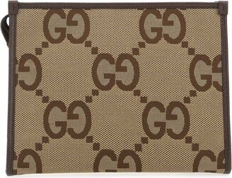 Jumbo Monogram Print Pouch