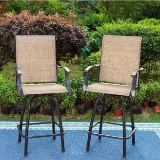 2pk Outdoor Swivel Bar Height Stools - Captiva Designs