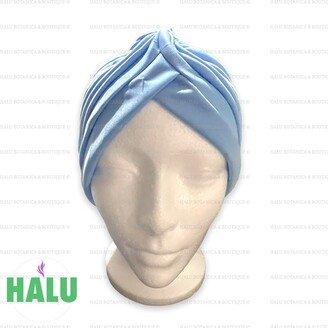 Turbante Quilla Azul Claro/ Light Blue Turban/ Gorro Iyawo Mujer/ Santeria