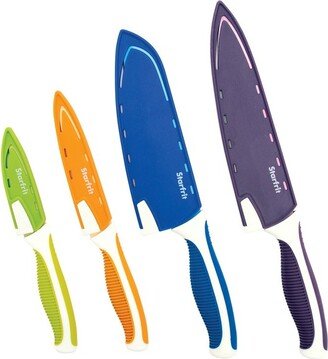 Set of 4 Knives with Integrated Sharpening Sheaths