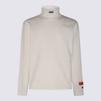 White Cotton Rollneck Sweater