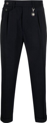 Stretch-Wool Tapered Trousers