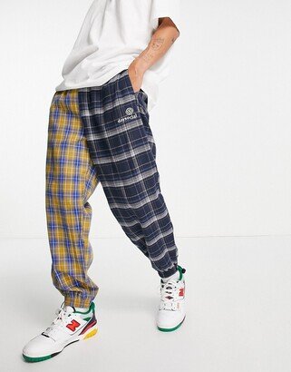 ASOS Daysocial tapered pants in patchwork check design