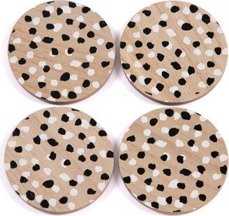 Set Of 4 Round Spots Coasters