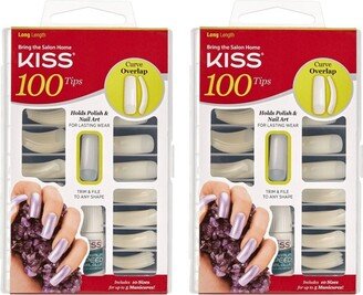 Kiss Nails KISS Fake Nails - 100 Curve Overlap - 2pk