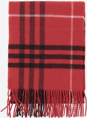 Wool And Cashmere Check Scarf