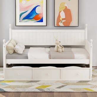 Modern Wooden Twin Size Daybed with Three Drawers