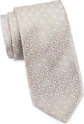 Neat Swirl Bean Silk Tie