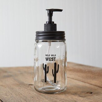 Wild West Soap Dispenser - Black/clear - 3'' dia. x 8''H