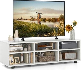 Tangkula 6-Cubby TV Stand Cabinet Media Console Entertainment Center w/ Adjustable Shelves