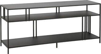 Henn& Hart 55 Black Metal TV Stand with Metal Shelves - Henn&Hart