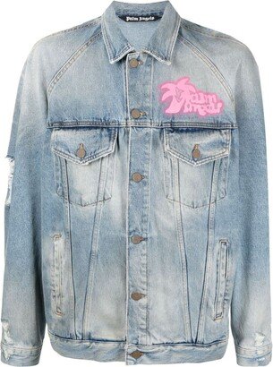 Printed denim jacket