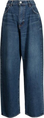 Logo-Patch Wide-Leg Jeans-AQ