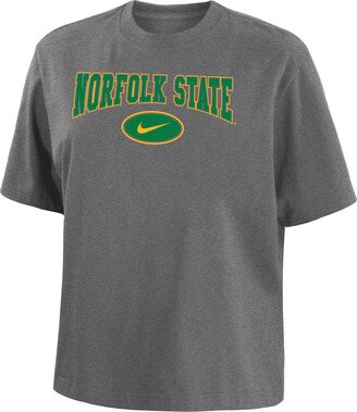 Norfolk State Women's College Boxy T-Shirt in Grey