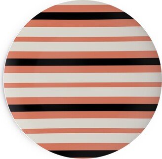 Salad Plates: Spooky Halloween Stripe Salad Plate, Multicolor