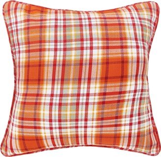 18 x 18 Briar Plaid Autumn Woven Throw Pillow