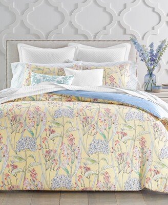 Damask Designs 300-Thread Count Hydrangea 4-Pc. King Duvet Cover Set, Created for Macy's