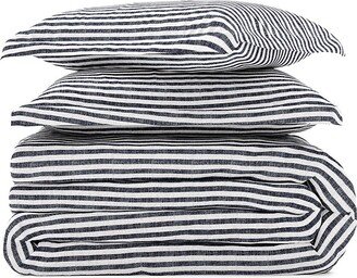 3-Piece Striped Duvet Cover & Pillow Sham Set