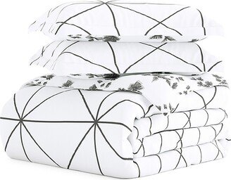 Linens & Hutch 3-Piece Floral Reversible Duvet Cover Set