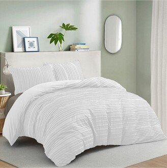 Peace Nest Striped Clipped Jacquard Duvet Cover Set