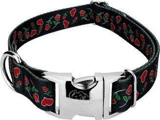 Country Brook Petz Premium Roses for My Valentine Dog Collar Limited Edition (1 Inch, Extra Large)