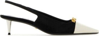 Tigerhead Pin Slingback Pumps