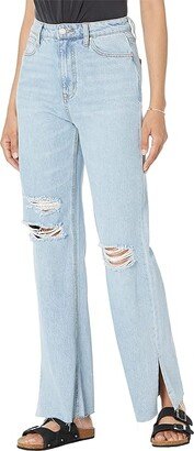 Flashback Wide Leg Jeans (Super Fade Cruze) Women's Clothing