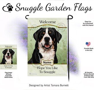 Greater Swiss Mountain Dog I Hope You Like To Snuggle | Can Personalize With Pets Name Garden Flag