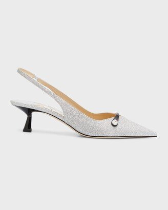 Amita Glitter Slingback Ballerina Pumps