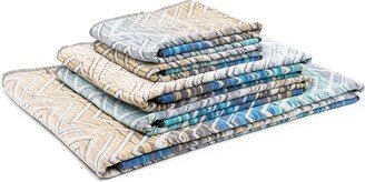 Tolomeo zigzag towels (set of 5)-AA