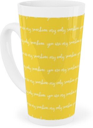 Mugs: Sunshine - Yellow Tall Latte Mug, 17Oz, Yellow