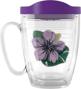 Tervis Island Tropical Hibiscus Collection Made in Usa Double Walled Insulated Tumbler Travel Cup Keeps Drinks Cold & Hot, 16oz Mug, Tropical Purple H
