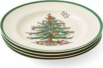 Christmas Tree 10.5 Inch Dinner Plates, Set of 4